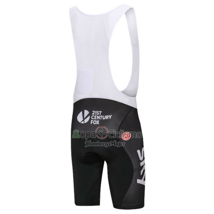 Sky Ropa Ciclismo Culotte Corto 2018 Mangas Cortas Blanco y Azul